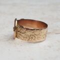 Beautiful Ornate Buckle Ring in 9ct Gold, a UK O 1/2 or a US 7 1/2.