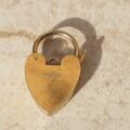 Simple Heart Padlock in 9ct Gold.