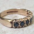 Blue Sapphire Stacking Eternity Band in 9ct Gold,  a UK K 1/2 or a US 5 3/4.