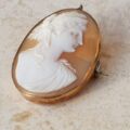 Exquisite Cameo Brooch or Pendant in 9ct Gold