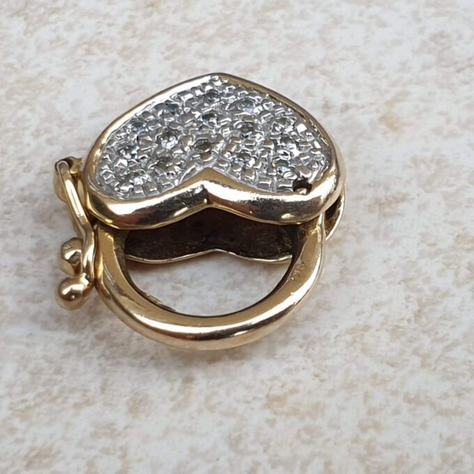 Gorgeous Italian Sparkly Heart Lock