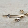 Bar Drop Diamond Earrings in 9ct Gold