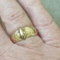 Antique Buckle or Belt Style Ring in 9ct Gold, a UK O 1/2 or a US 7 1/2