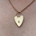 Oversized Heart Padlock in 9ct Gold