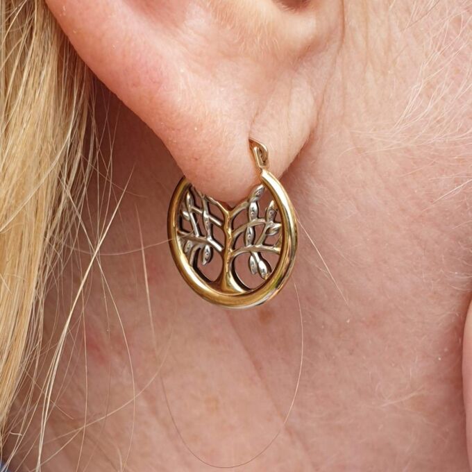 Tree of Life Earrings in 9ct Gold