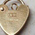 Plain Heart Padlock in 9ct Gold