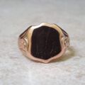 Shield Signet Ring in 9ct Rose Gold.
