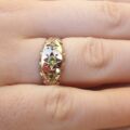 Peridot Gypsy Ring in 9ct Rose Gold,  a UK L 1/2 or a US 6.