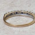 Spinel and Diamond Half Eternity Stacking Ring in 9ct Gold, a UK L or a US 6