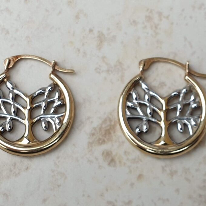 Tree of Life Earrings in 9ct Gold