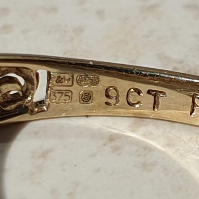 Ankh Patterned Ring in 9ct Gold, a UK P 1/2 or a US 8 1/4.