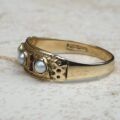 Pearl and Ruby Ring in 9ct Gold, a UK N 1/2 or a US 7 1/4.