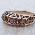 REGARD Acrostic Ring in 9ct Gold, a UK L 1/2 or a 6 1/4