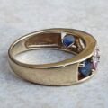 Multi Sapphire Ring in 9ct Gold, a UK M 1/2 or a US 6 3/4
