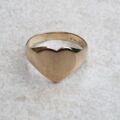 Simple Heart Signet Ring in 9ct Gold