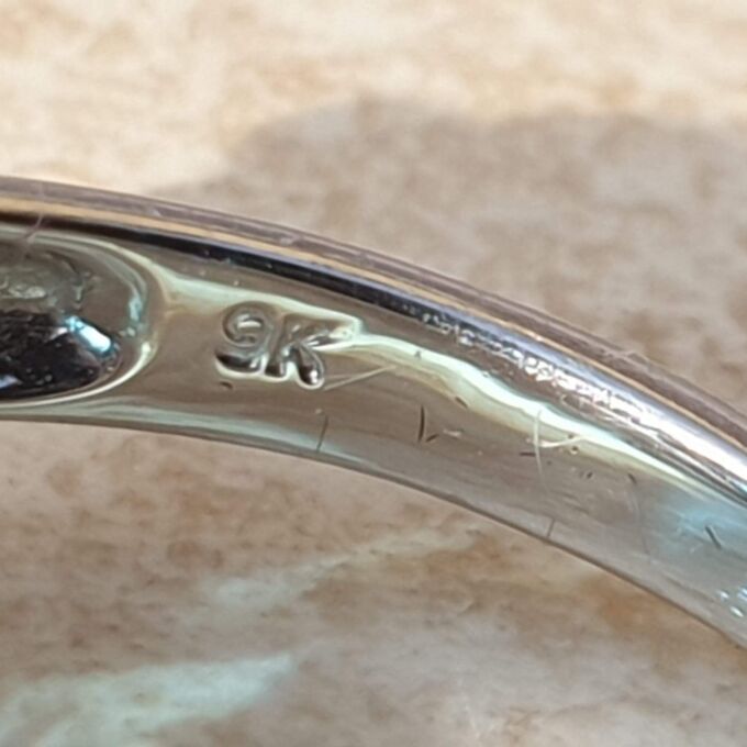 Swiss Blue Topaz Solitaire Ring in 9ct White Gold,  a UK N 1/2 or a US 7 1/4.