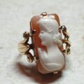 Huge Cameo Ring in 9ct Gold, a UK J or a US 5