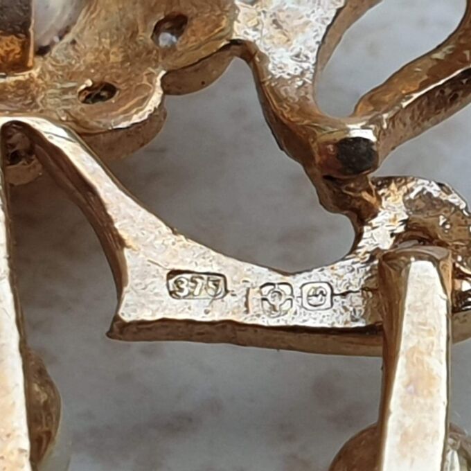 RESERVED – Pearl, Diamond and Ruby Brooch and Pendant in 9ct gold