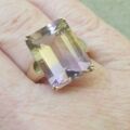 Ametrine Solitaire Ring in 9ct Gold, a UK O 1/2 or a US 7 1/2