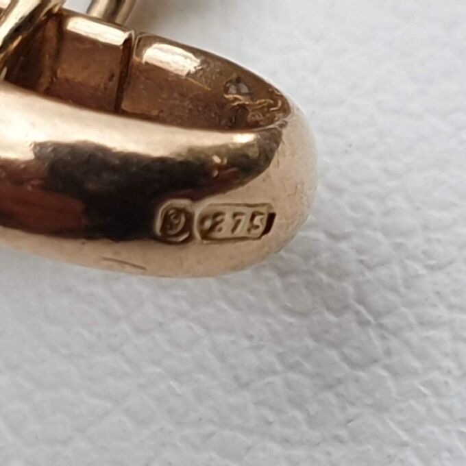 Vintage Two Coloured Curb Chain with Dog Clip in 9ct Gold