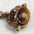 Cabochon Three Stone Spinner Pendant in 9ct Gold
