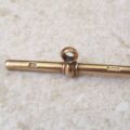 Vintage Heavy Plain T Bar Fob Pendant in 9ct Gold.