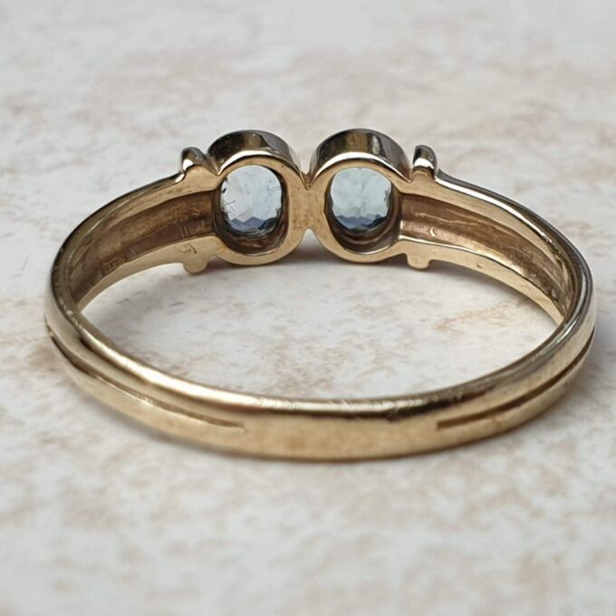 Torque Style Topaz Ring in 9ct Gold,  a UK M or a US 6 1/2.