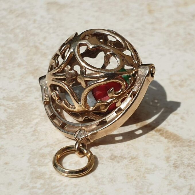 Dice Spinner Pendant in 9ct Gold