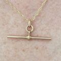 Large Albert or T Bar Fob in 9ct Rose Gold