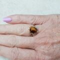 Fancy Tigers Eye Ring in 9ct Gold, a UK L or a US 6.