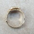 Tiny Pinky Finger Buckle Ring in 9ct Gold,  a UK size F or a US 3 1/4.