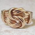 Double Lovers Knot Ring in 9ct Gold, a UK Q 1/2 or a US 8 1/2