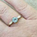 Topaz and Ring in 9ct Gold,  a UK O or a US 7 1/2
