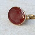 Carnelian Intaglio Centurion Fob Pendant in 9ct Gold.