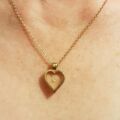 Delightful Floating Diamond Heart Pendant in 9ct Gold