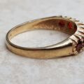 Versatile Garnet Stacking band in 9ct Gold, a UK N 1/2 or a US 7.