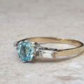Topaz and Ring in 9ct Gold,  a UK O or a US 7 1/2