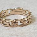 Chain Link Design Ring in 9ct Gold.