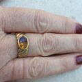 Reserved – Amethyst and Citrine Ring in 9ct Gold,  a UK Q or a US 8 1/2.