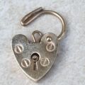 Small Plain Heart Padlock in 9ct Gold