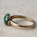 Reserved – Malachite Ring in 9ct Gold, a UK J 1/2 or a US 5 1/4
