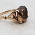 Large Citrine Solitaire Ring in 9ct Gold, a UK almost M 1/2 or a US 6 3/4.