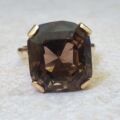 Heavy Smoky Quartz Ring in 9ct Gold.