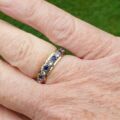 Synthetic Spinel Full Eternity Ring in 9ct Gold.