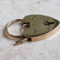 Plain Heart Shaped Padlock in 9ct Gold