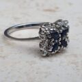 Marquise Sapphire and Diamond ring in 9ct Gold, a UK K 1/2 or a US 5 3/4