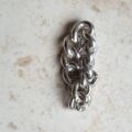 Antique Silver Curb Chain Link Ring, a UK N 1/2 or a US 7 1/4