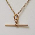 Simple T Bar Pendant in 9ct Rose Gold