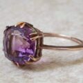 Unusual Amethyst Ring in 9ct Rose Gold, a UK M or a US 6 3/4