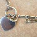 Fancy Link T Bar Necklace in Sterling Silver